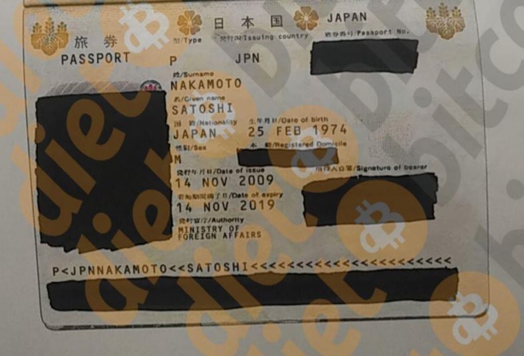 Roberto Escobar Satoshi Nakamoto passport